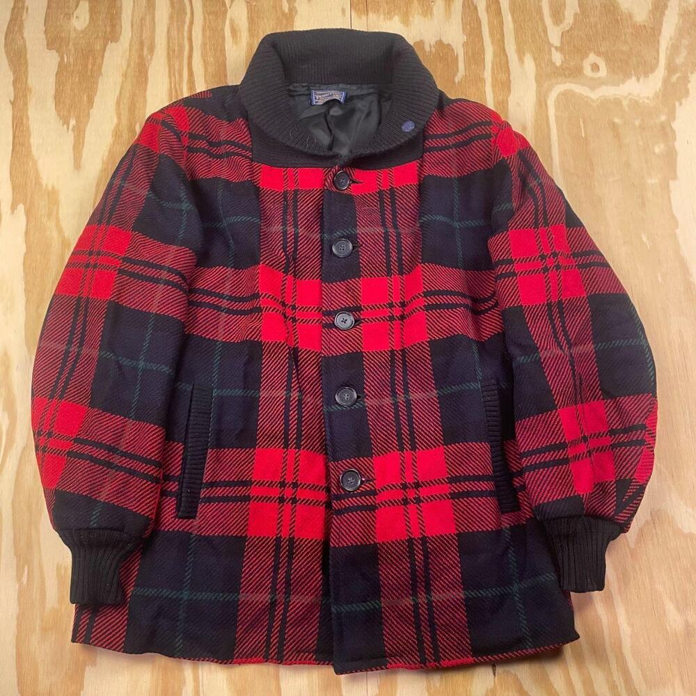 Vintage Pendleton Wool Plaid Jacket – Red Plaid – Women’s M (Fits)